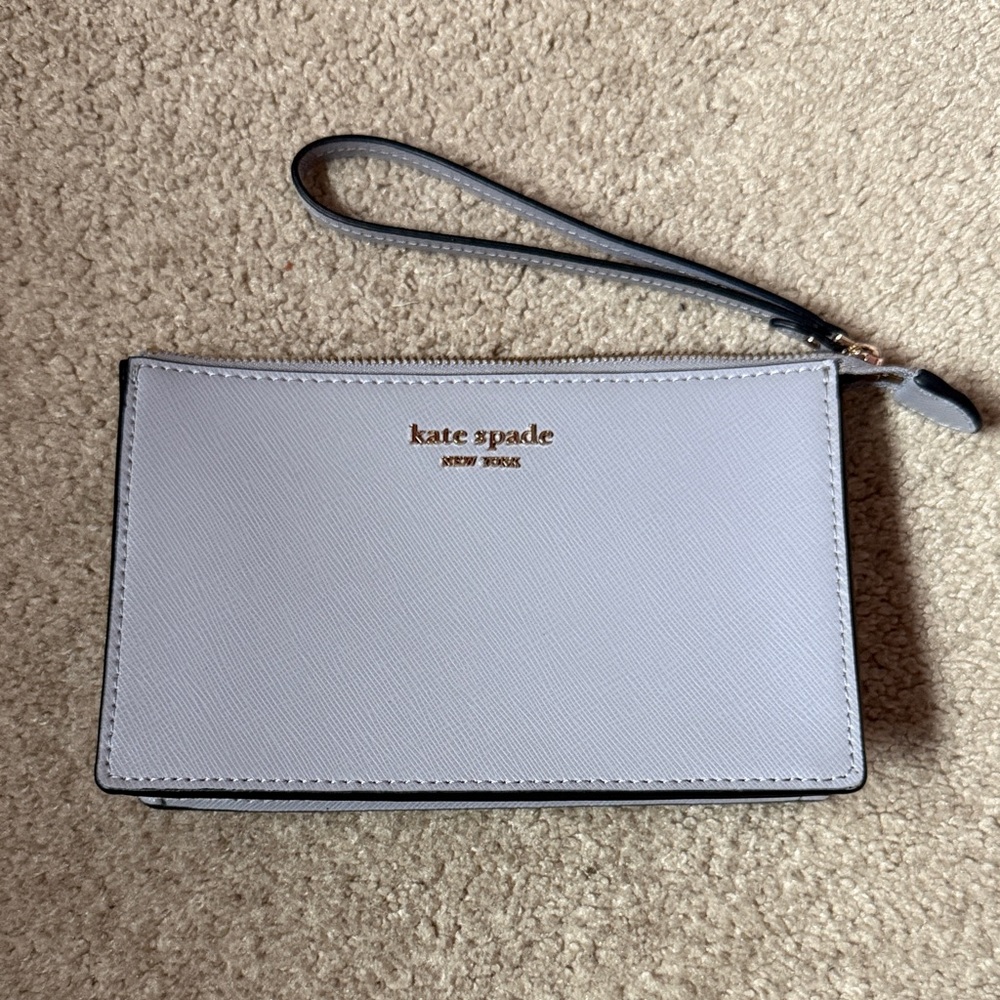 Kate Spade Light Gray Wristlet